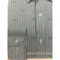 Formal Mens Stripes Shirts Yarn Dyed Long Sleeve Business Shirt Manufactory